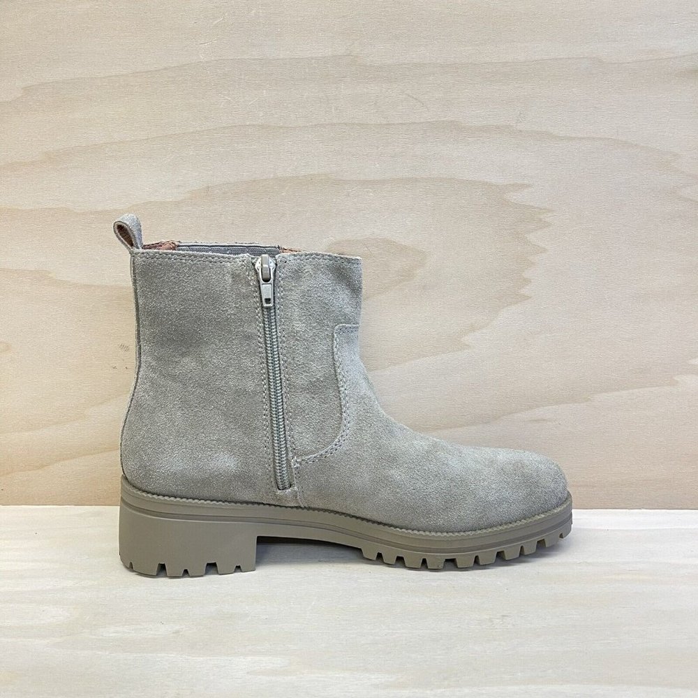 Lucky Brand Womens Suede Hazyl Pull On Ankle Boots Fossilized Size 6.5M NEW - Picture 6 of 7